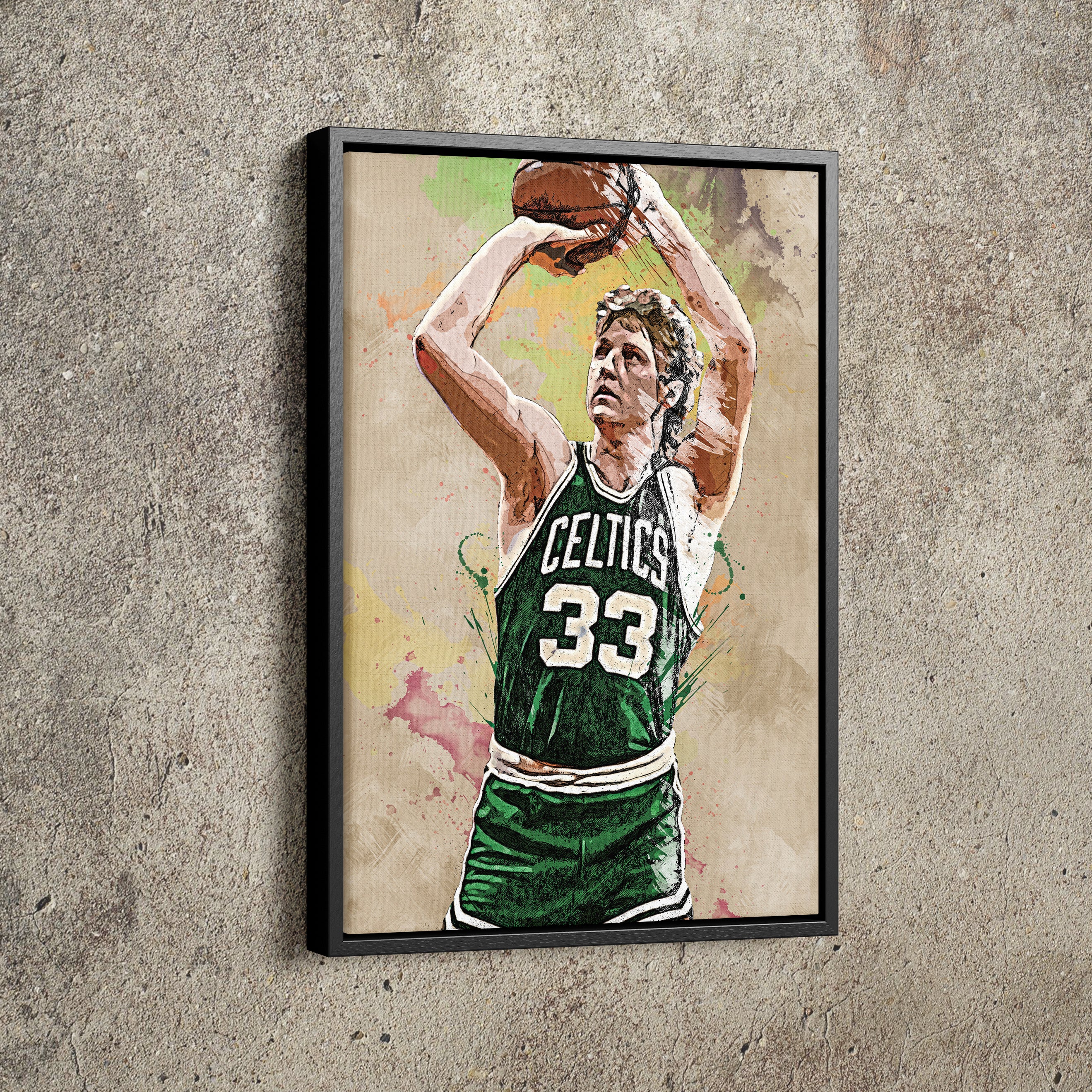 BAOGELI Larry Bird Posters Basketball Photo 5 Canvas Wall Art Decor  Paintings Picture for Home Living Room Decoration Unframe:12×18inch(30×45cm)