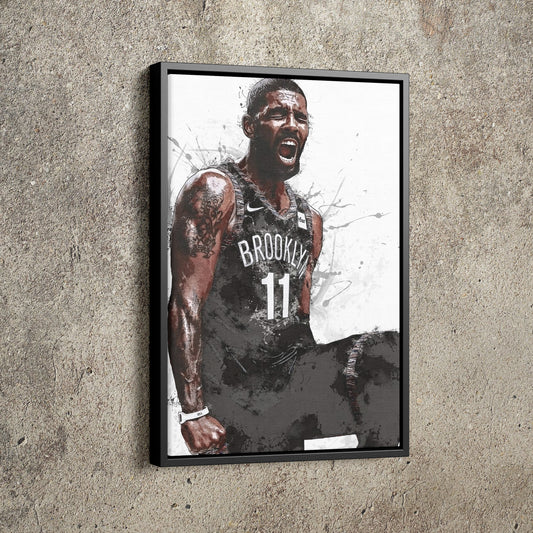 Kyrie Irving Poster Brooklyn Nets  Basketball Hand Made Posters Canvas Print Kids Wall Art Man Cave Gift Home Decor