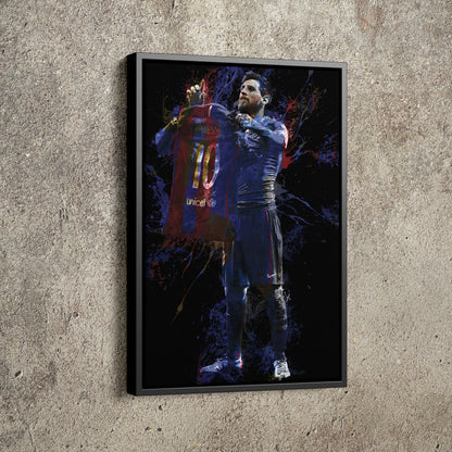 Lionel Messi Celebration Poster Soccer Player Barcelona Painting Hand Made Posters Canvas Print Kids Wall Art Man Cave Gift Home Decor