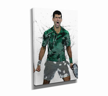 Novak Djokovic Poster Tennis player Hand Made Posters Canvas Print Kids Wall Art Man Cave Gift Home Decor