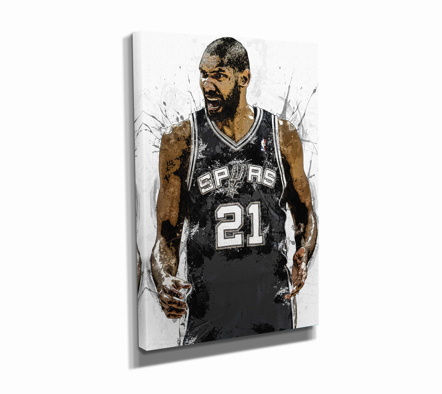 Tim Duncan Poster San Antonio Spurs Basketball Painting Hand Made Posters Canvas Print Kids Wall Art Home Man Cave Gift Decor