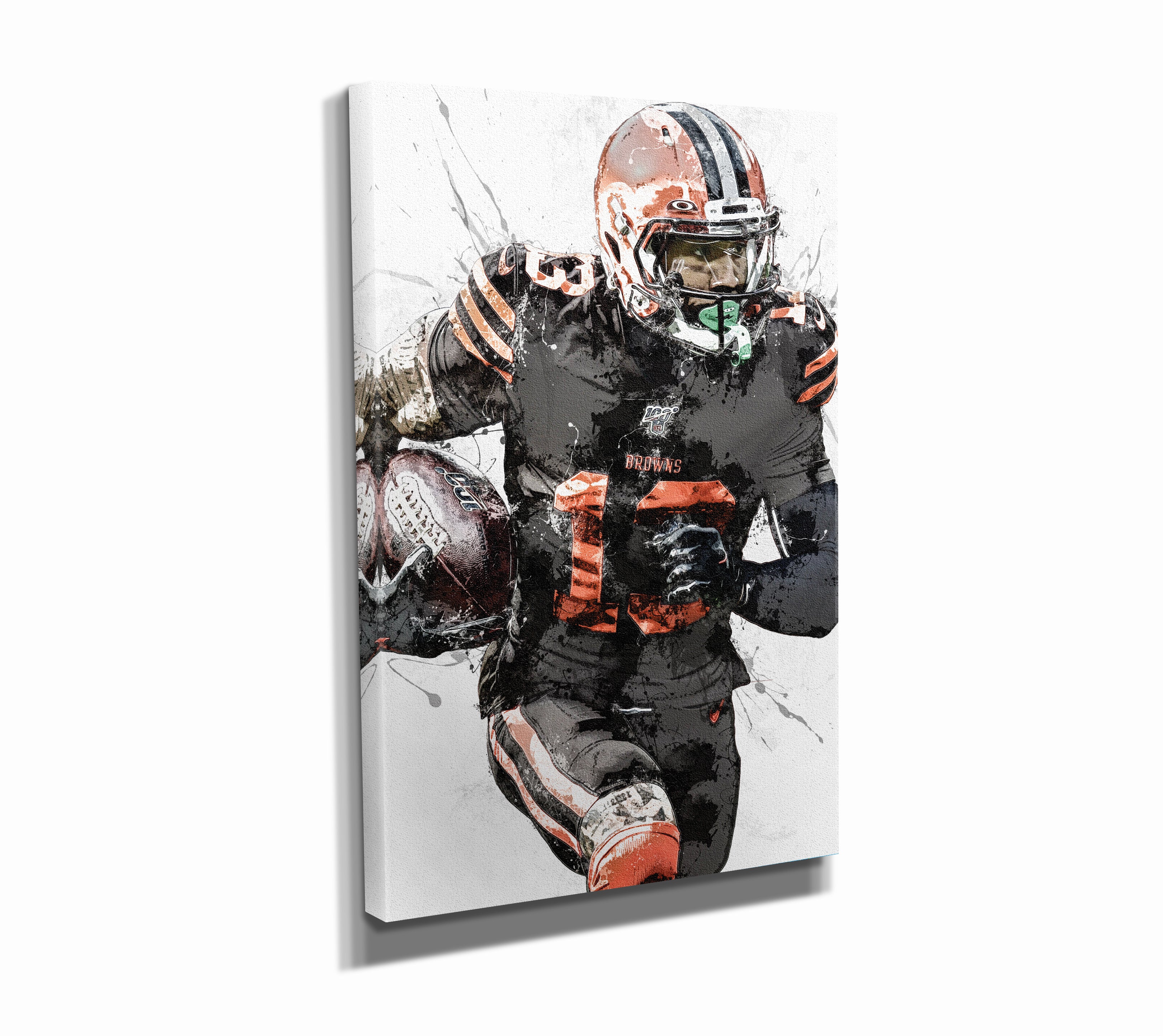 Odell Beckham Jr. Poster Cleveland Browns Football Painting Hand Made –  CanvasBlackArt