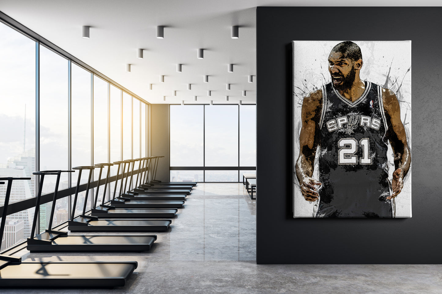 Tim Duncan Poster San Antonio Spurs Basketball Painting Hand Made Posters Canvas Print Kids Wall Art Home Man Cave Gift Decor