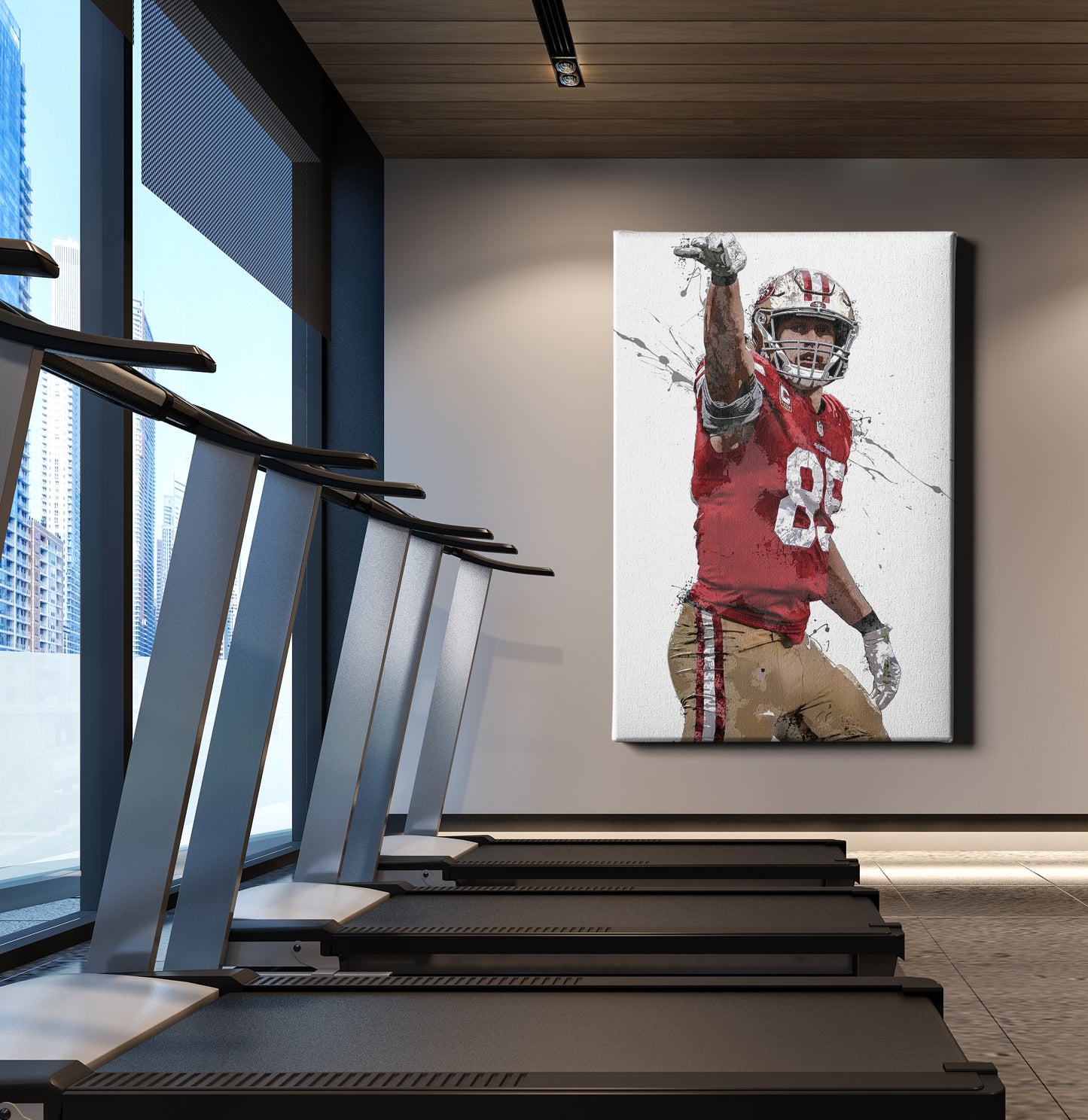 George Kittle Poster San Francisco 49ers Football Hand Made Posters Canvas Print Kids Wall Art Man Cave Gift Home Decor