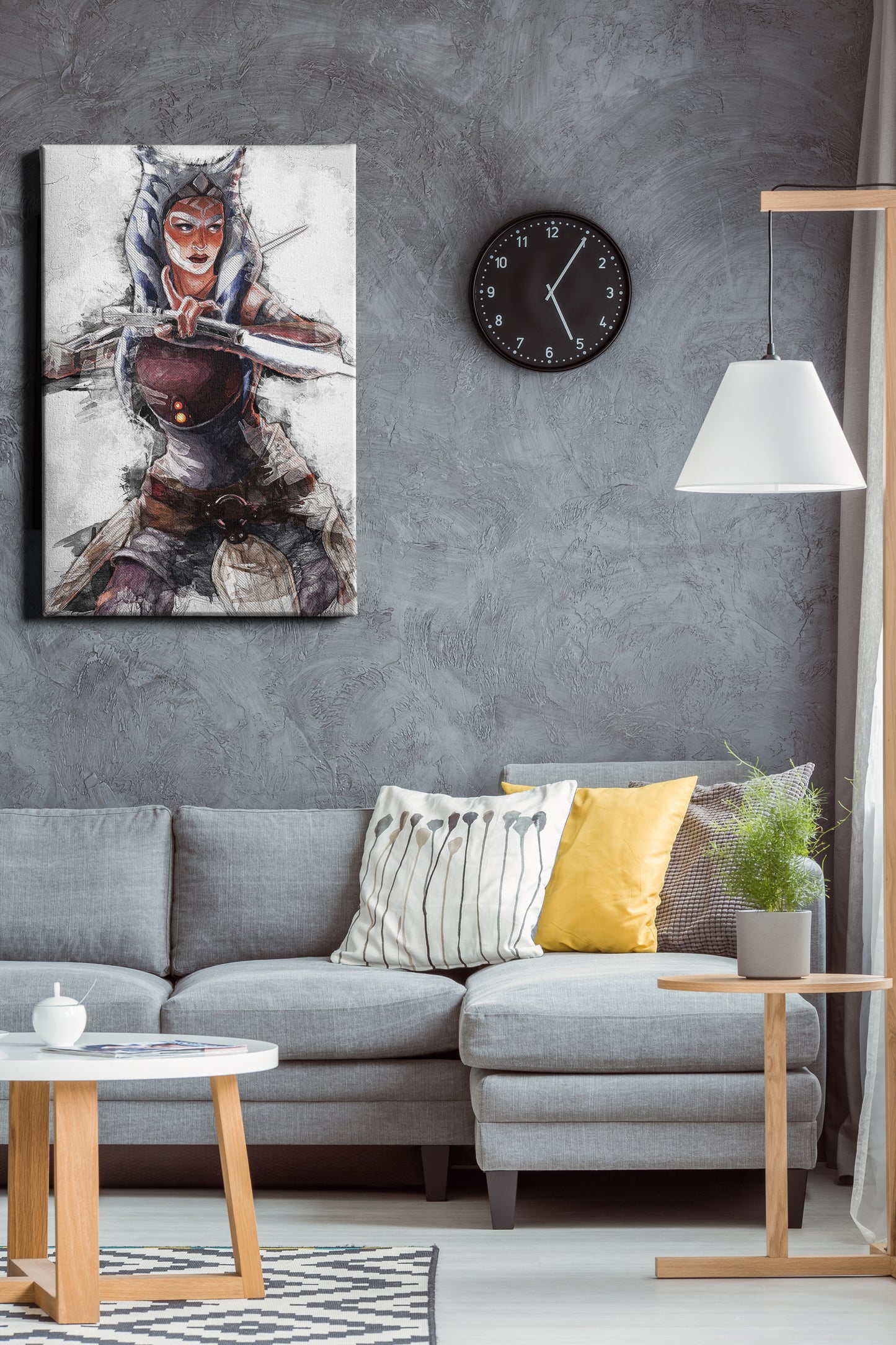 Ahsoka Tano Poster Star Wars Painting Hand Made Posters Canvas Print Kids Wall Art Man Cave Gift Home Decor