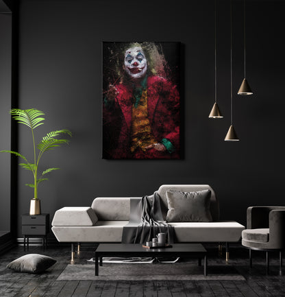 Joker Poster Joaquin Phoenix smoking illustration Hand Made Posters Canvas Print Wall Art Home Decor