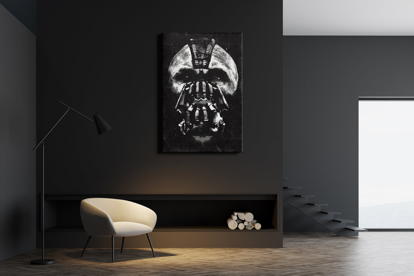 Bane The Dark Knight Rises Poster Batman Joker Movie Hand Made Posters Canvas Framed Print Wall Art Home Kids Decor