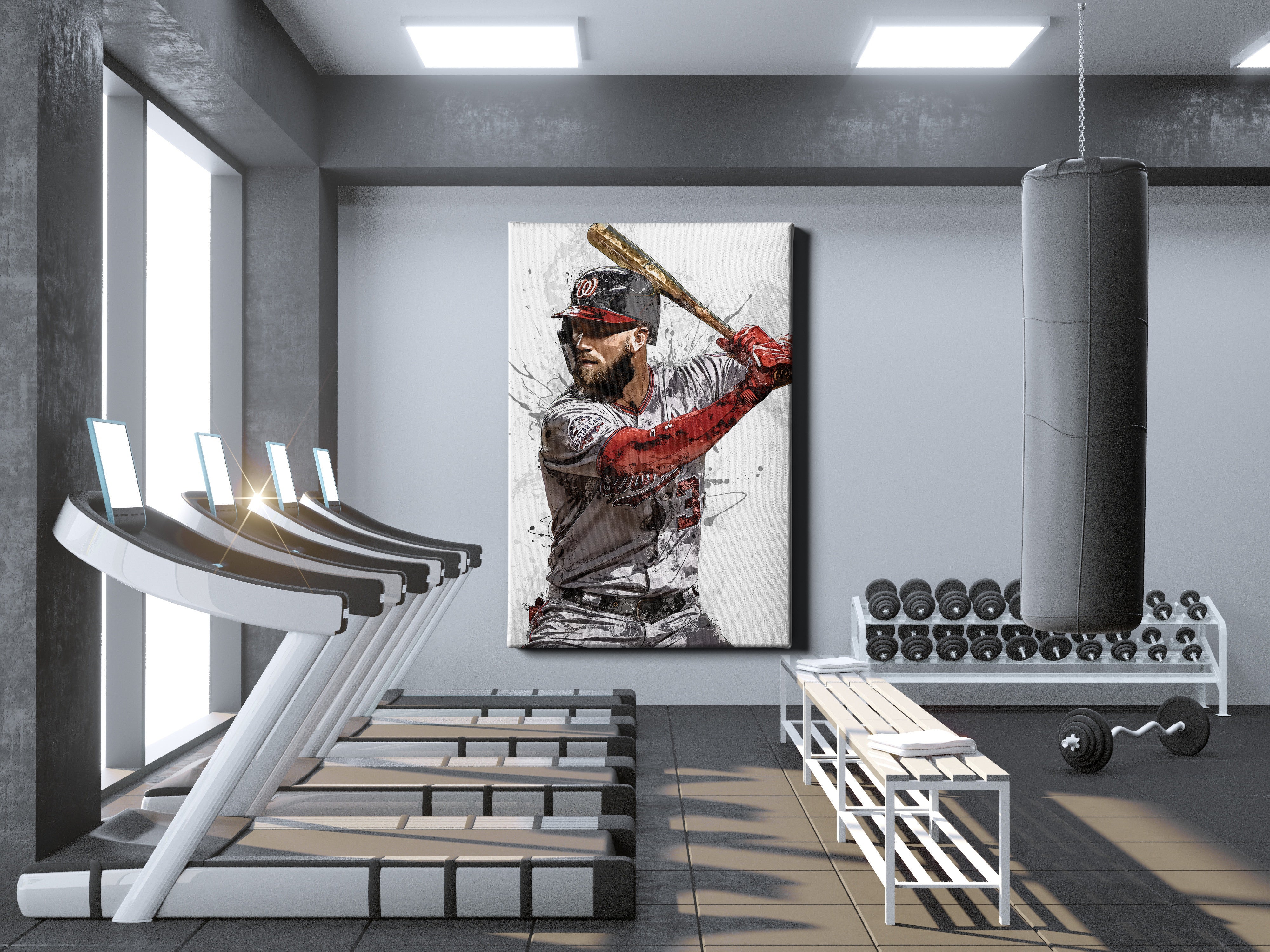 Bryce Harper Canvas Print Philadelphia Phillies Wall Art 