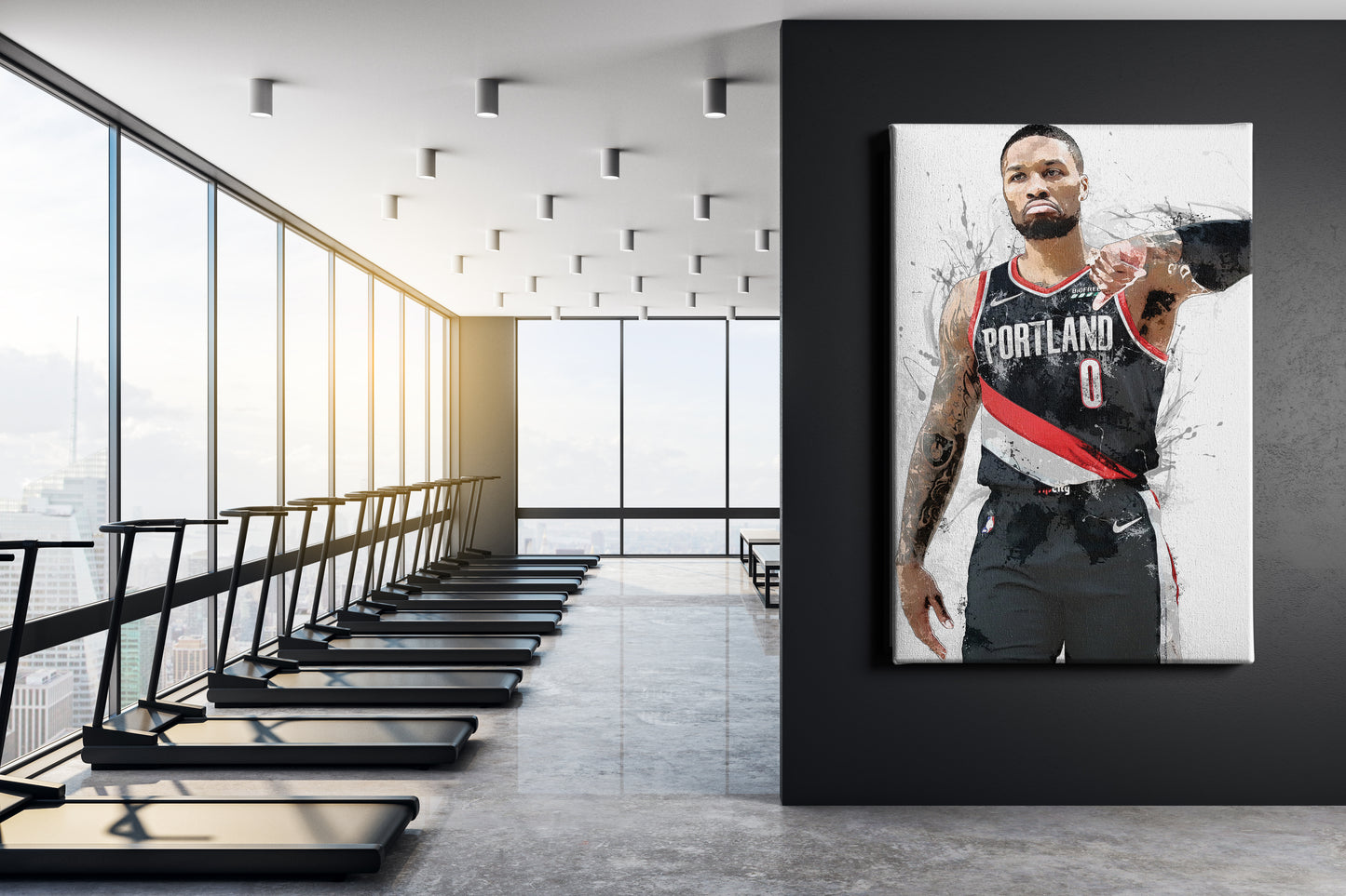 Damian Lillard Art Poster Portland Trail Blazers Basketball Hand Made Posters Canvas Print Wall Art Home Man Cave Gift Decor