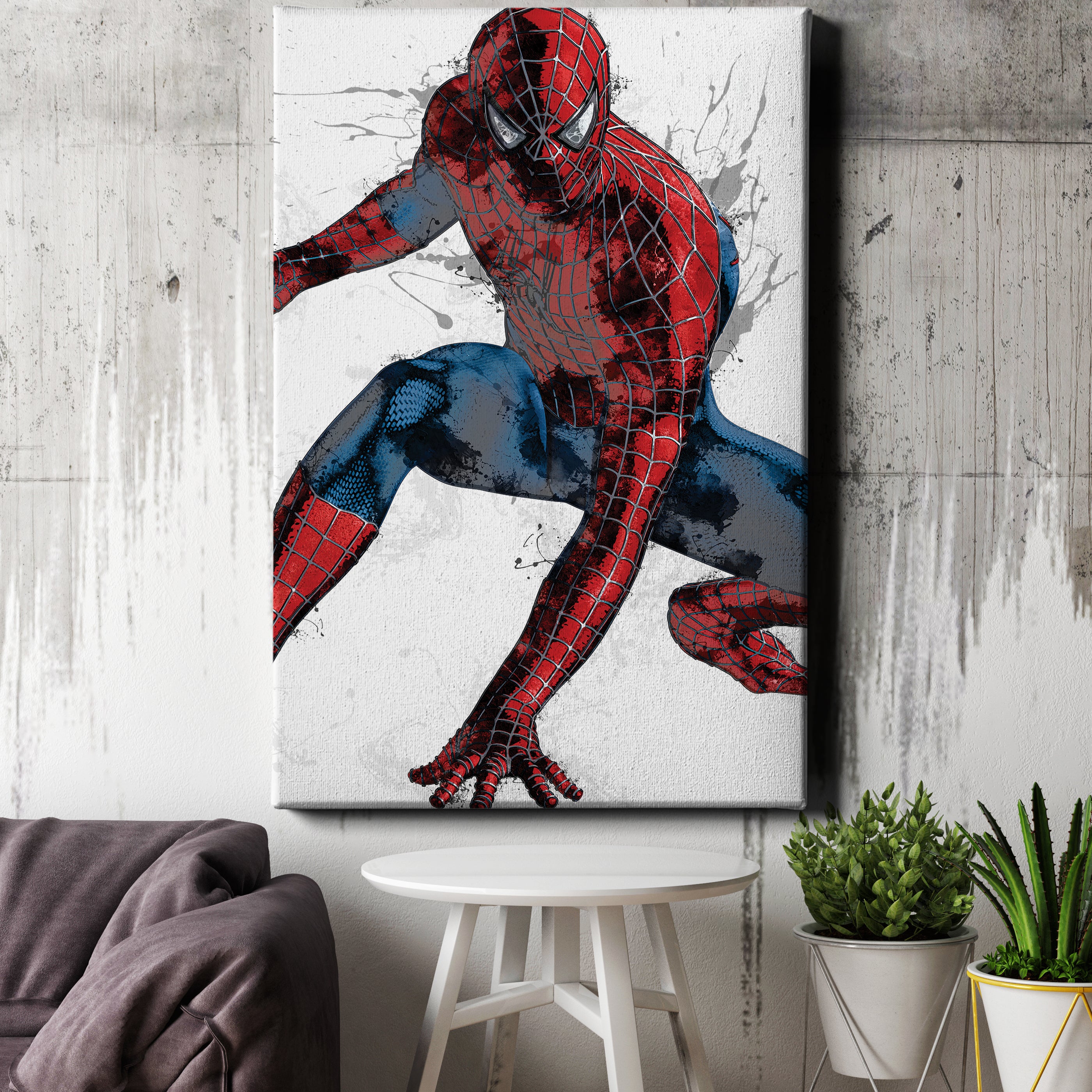 Spiderman Poster Canvas Print, Framed Print, Poster, Kids Decor, Man Cave  Gift, Wall Decor, Wrap, Spider Man, Superhero, Avengers, Marvel 