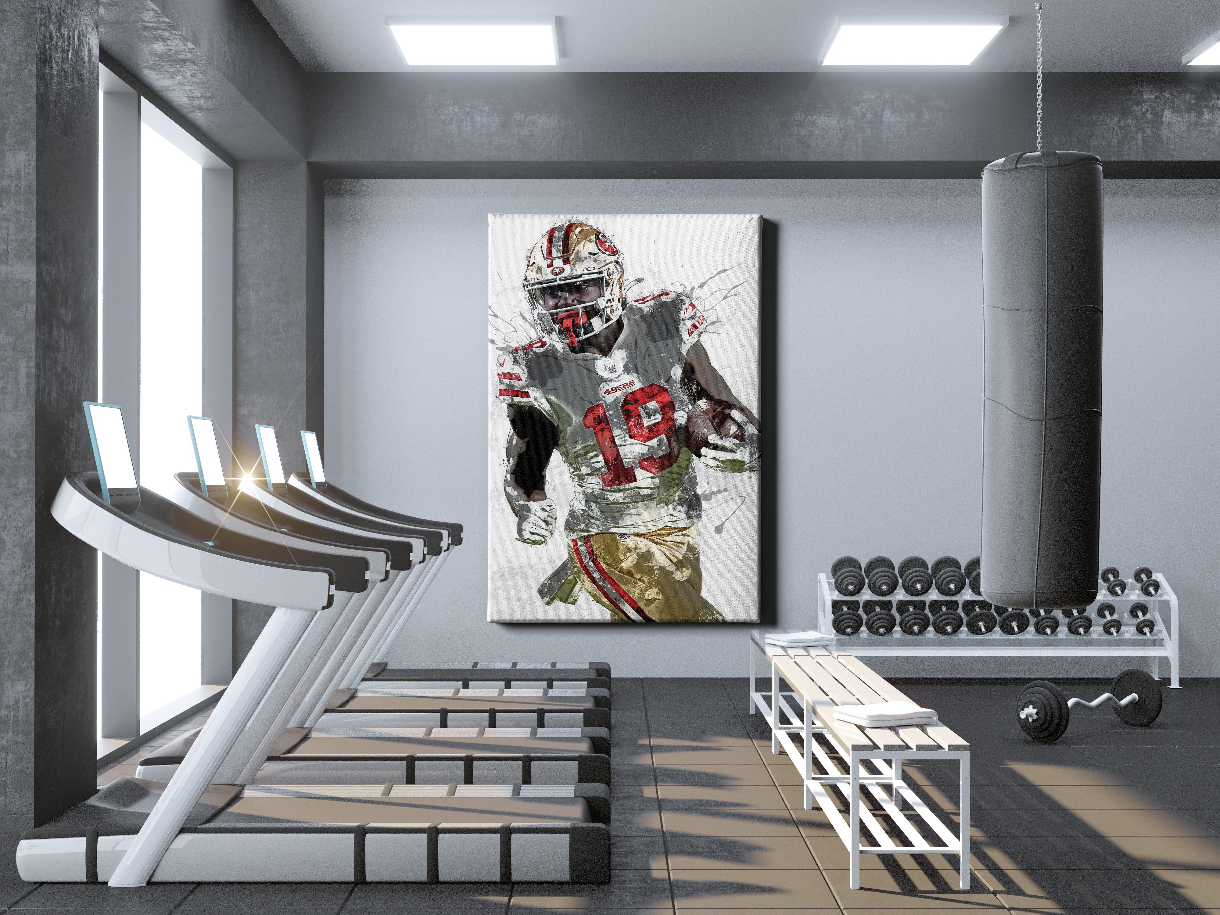 Deebo Samuel Football Paper Poster 49ers - Deebo Samuel - Posters