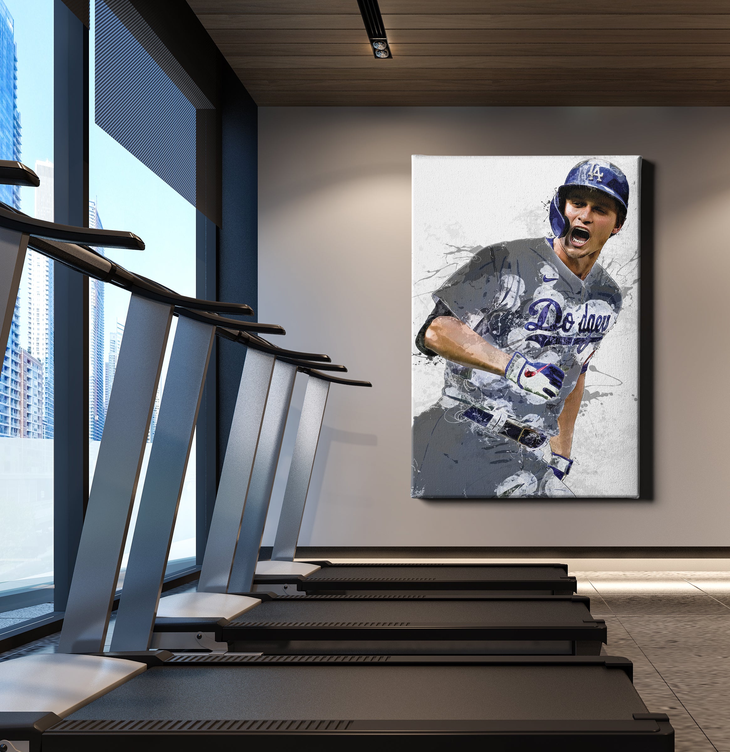 Corey Seager Poster Los Angeles Dodgers MVP Baseball Canvas Wall Art H –  Fenin