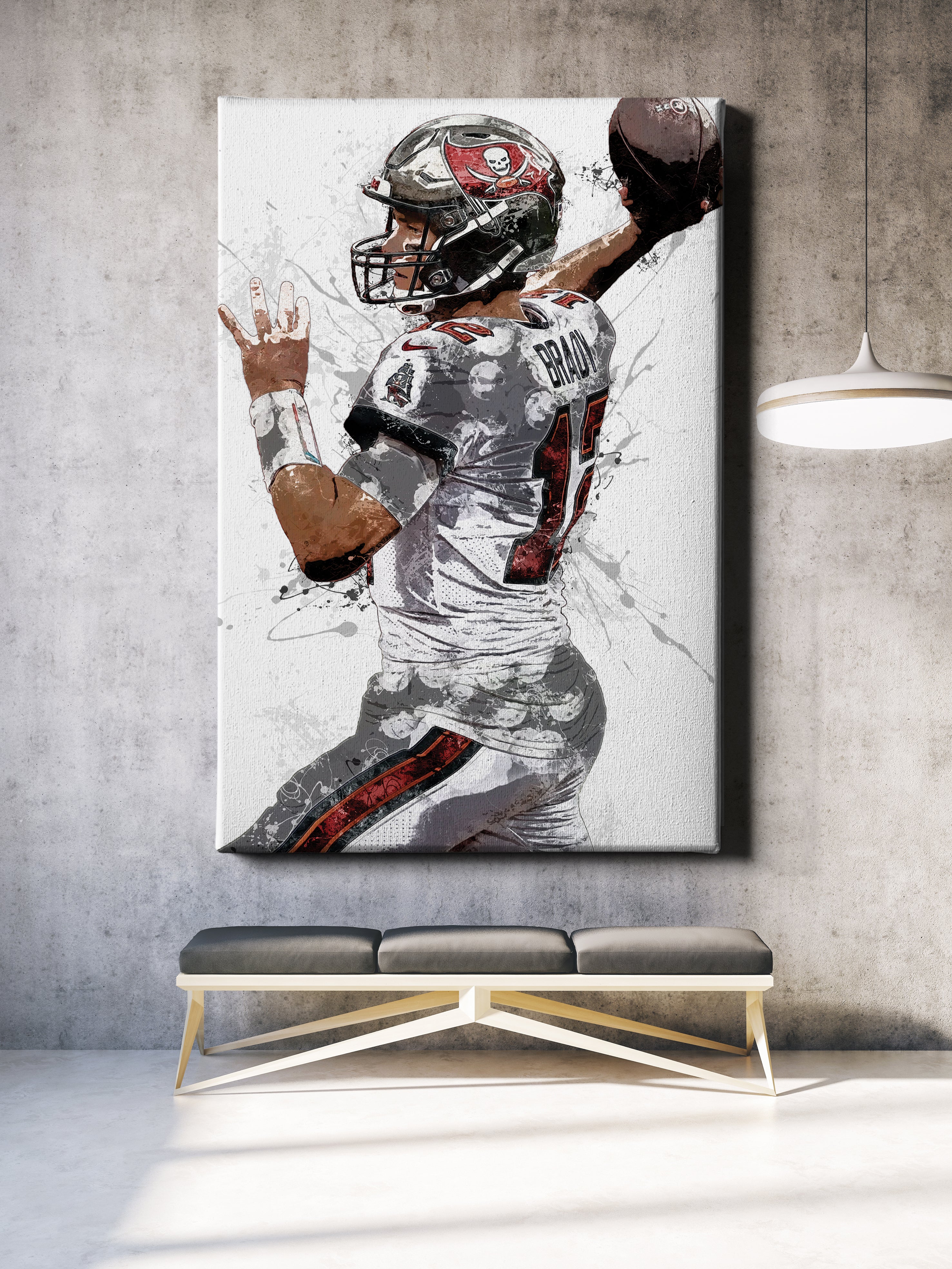 Tom Brady Tampa Bay Buccaneers Poster Print, Sports Art, Football