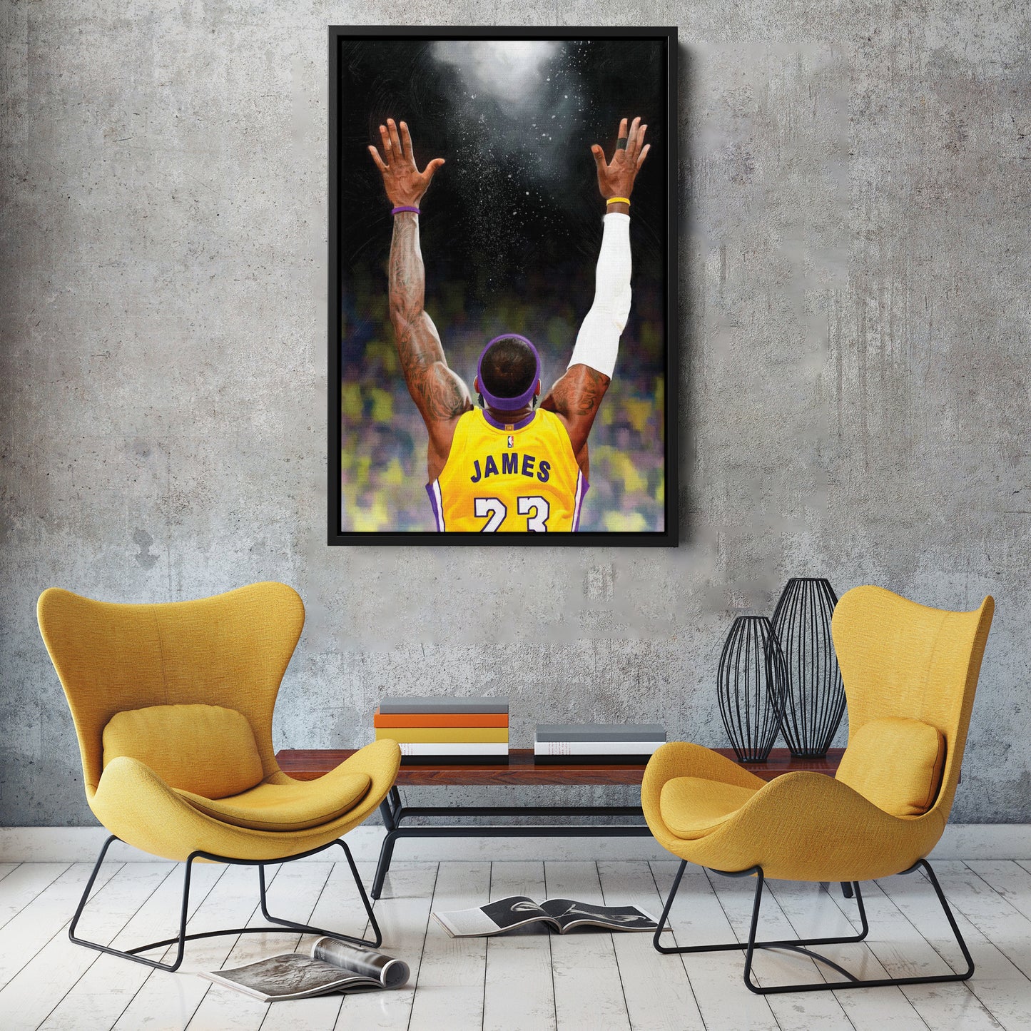 LeBron James Poster Los Angeles Lakers Championship Basketball Painting  Hand Made Posters Canvas Print Kids Wall Art Man Cave Gift Home Decor