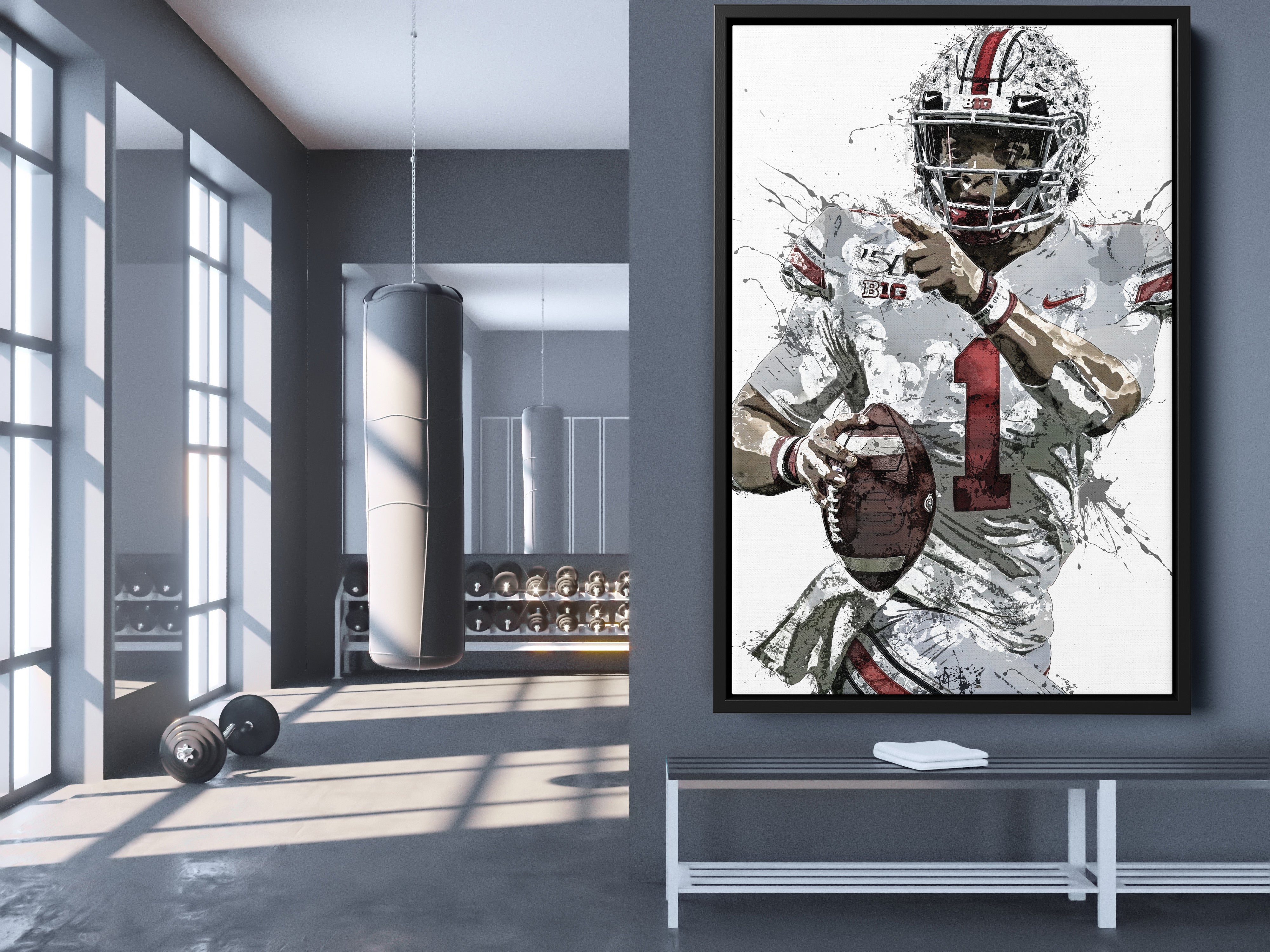 Ohio State Buckeyes football Wall Sign / Ohio State Buckeyes Decor