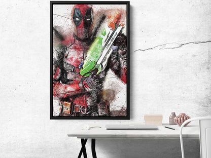 Deadpool Poster Marvel Comics Hand Made Posters Canvas Print Wall Art Home Decor