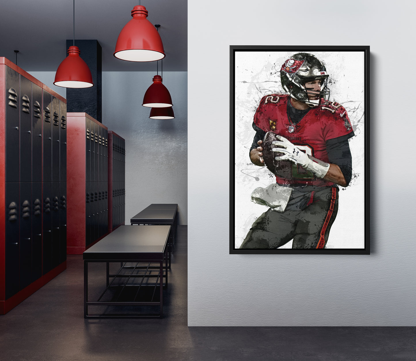 Tom Brady Art Poster Tampa Bay Buccaneers Football Hand Made Posters Canvas Print Kids Wall Art Man Cave Gift Home Decor