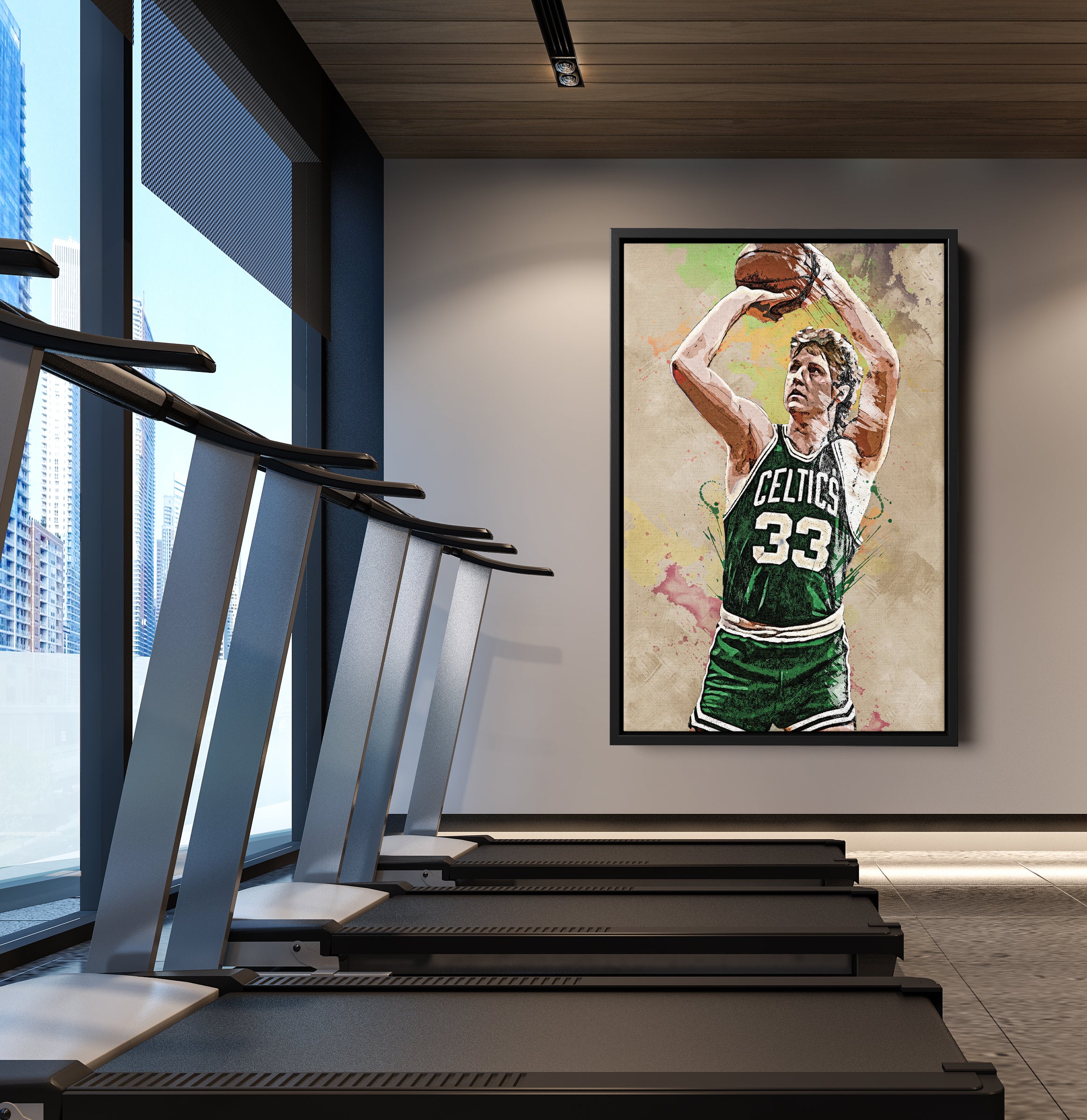 Larry Bird - Boston Celtics Painting Framed Photo