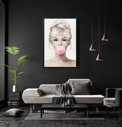 Brigitte Bardot Gum Poster Actress Singer Hand Made Posters Canvas Print Wall Art Home Decor