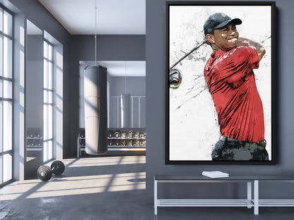 Tiger Woods Poster Masters 2019 Golf Painting Hand Made Posters Canvas Print Kids Wall Art Man Cave Gift Home Decor