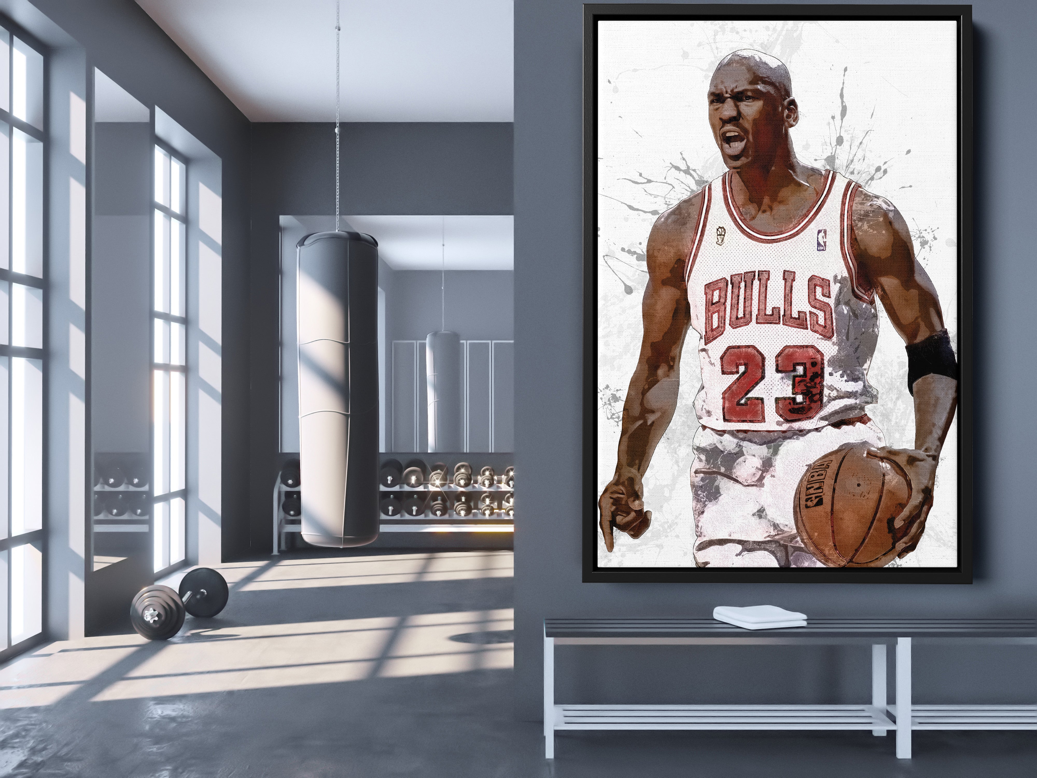 Michael Jordan Smoking Poster Chicago Bulls Basketball Hand Made Poste –  CanvasBlackArt