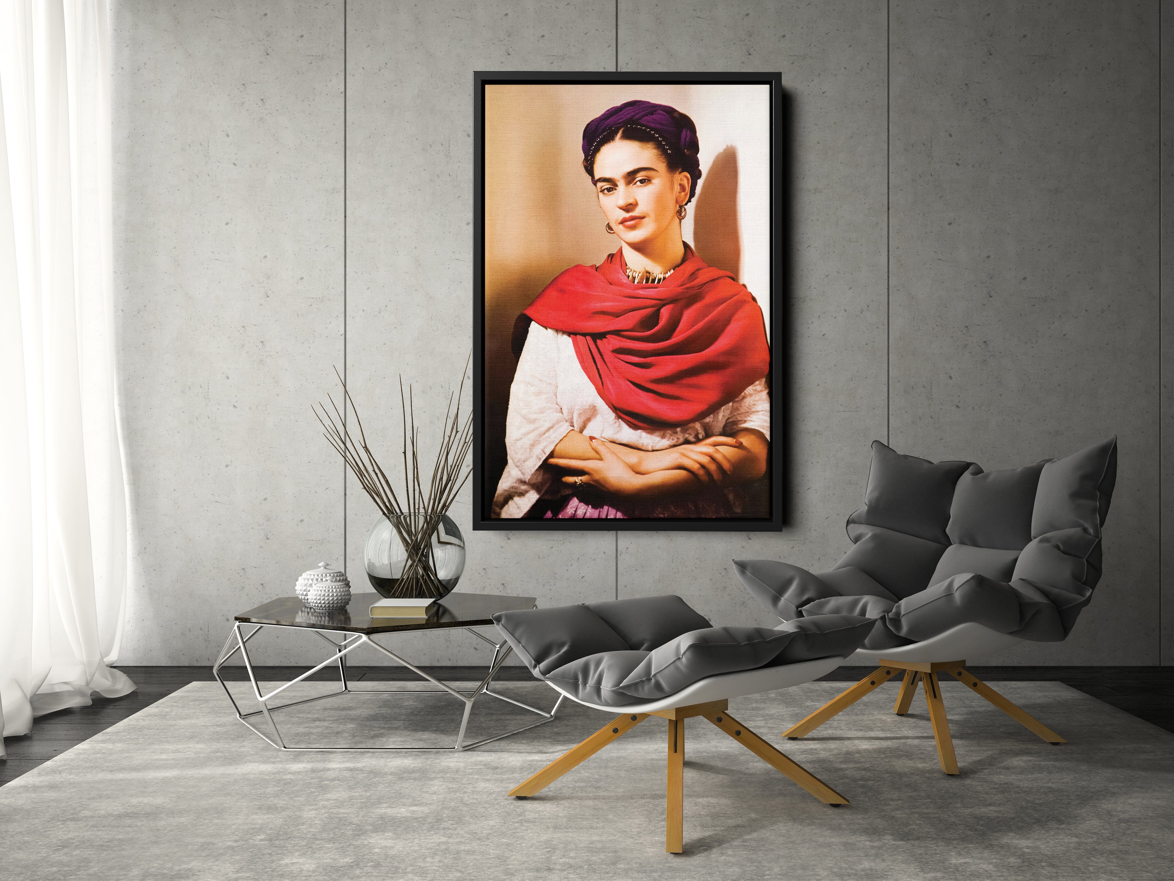 Wall Art Frida Kahlo Canvas Prints Poster Smoke Girl Picutre