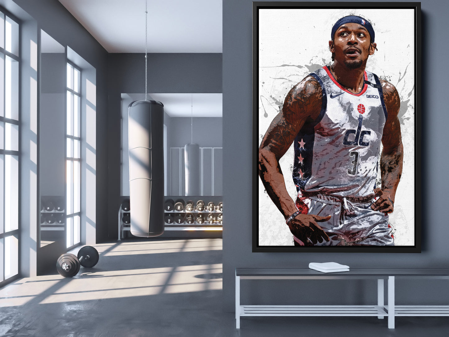 Bradley Beal Poster Washington Wizards Basketball Painting Hand Made Posters Canvas Print Wall Kids Art Man Cave Gift Home Decor