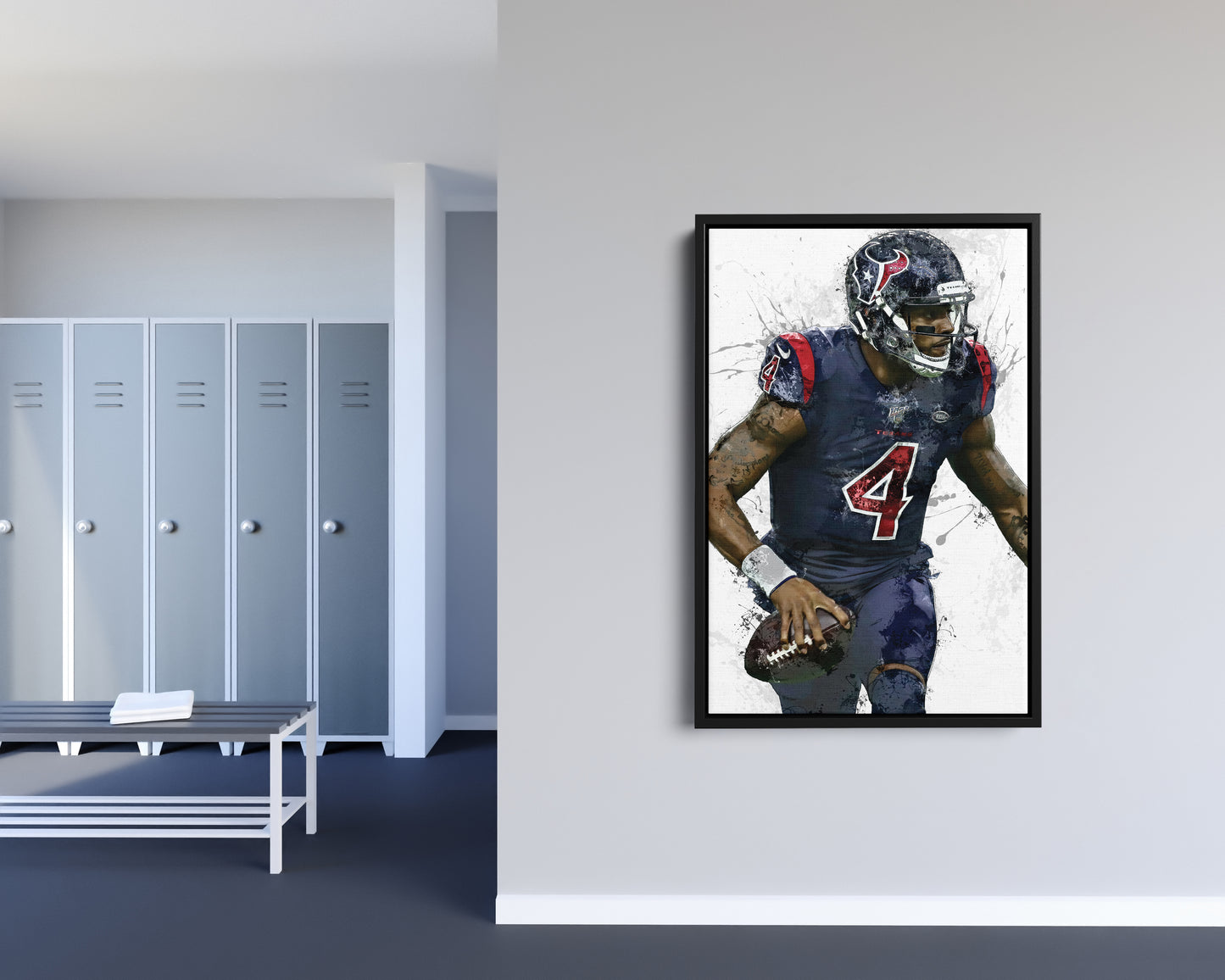 Deshaun Watson Poster Houston Texans Painting Football Hand Made Posters Canvas Print Kids Wall Art Home Man Cave Gift Decor