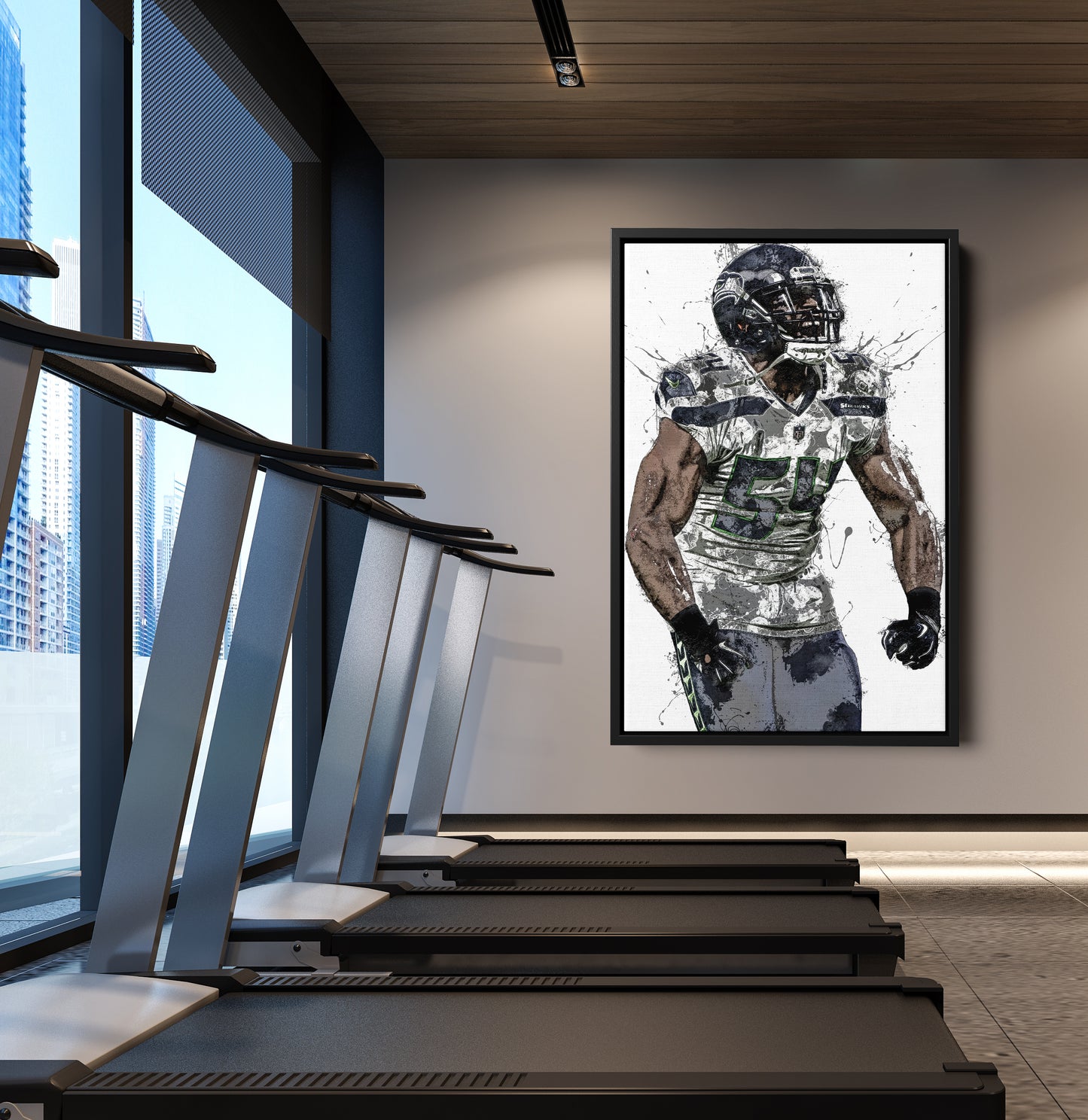 Bobby Wagner Poster Seattle Seahawks Football Hand Made Posters Canvas Print Wall Art Man Cave Gift Home Kids Decor