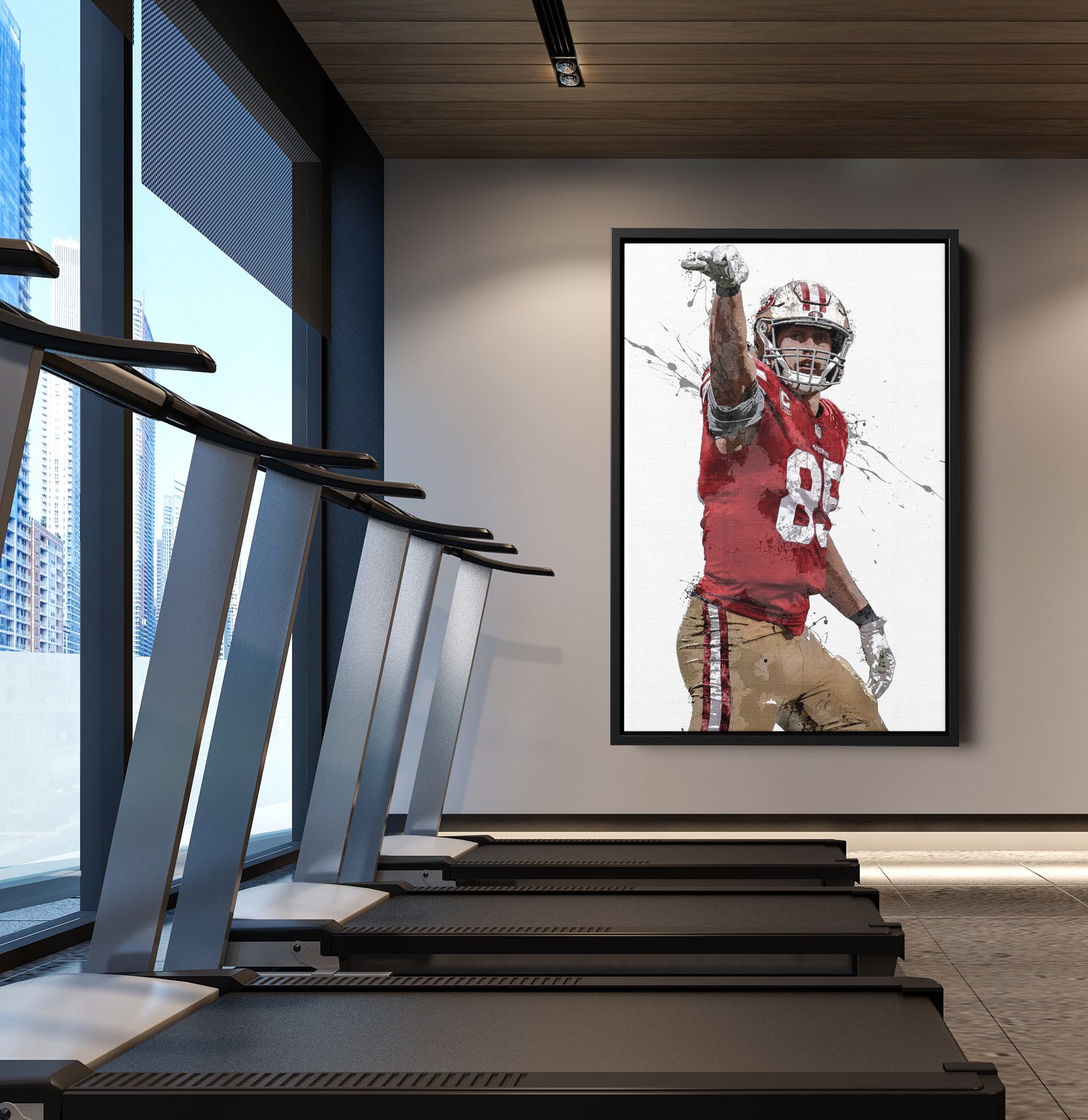 George Kittle Poster San Francisco 49ers Football Hand Made Posters Canvas Print Kids Wall Art Man Cave Gift Home Decor