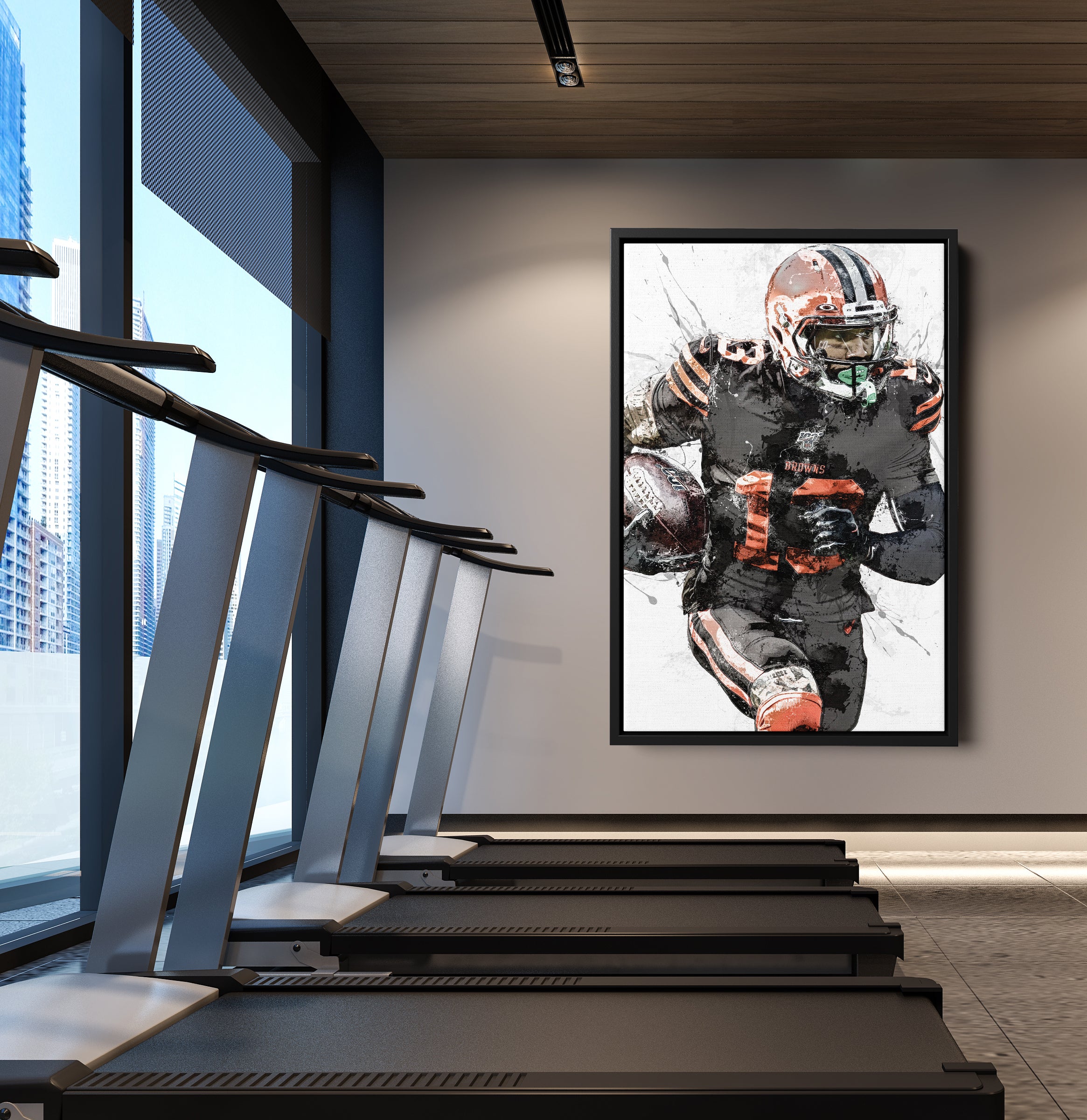 Odell Beckham Jr. Art Poster Cleveland Browns Football Hand Made Poste –  CanvasBlackArt