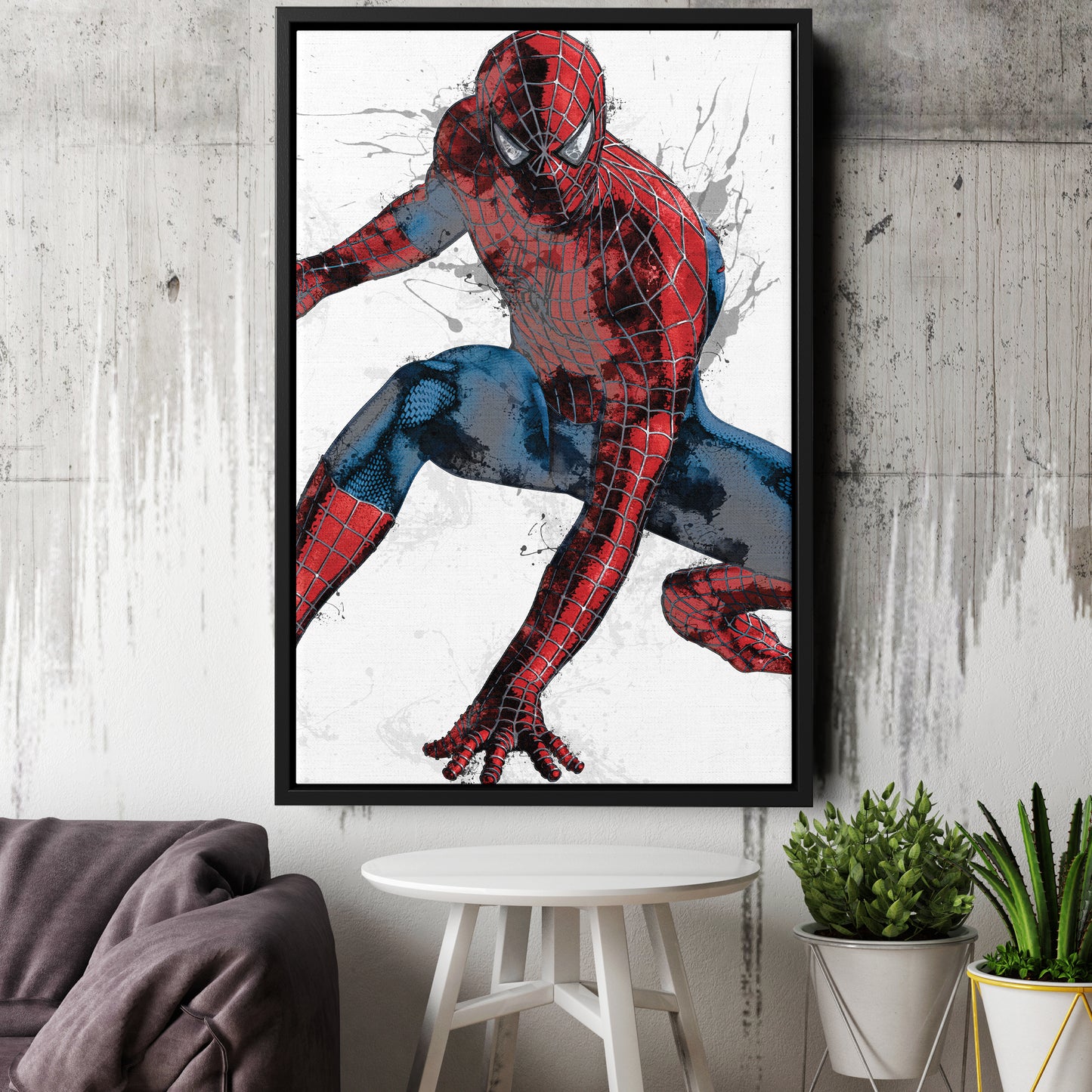 Spiderman Poster Marvel Superhero Comics Painting Hand Made Posters Canvas Print Kids Wall Art Man Cave Gift Home Decor