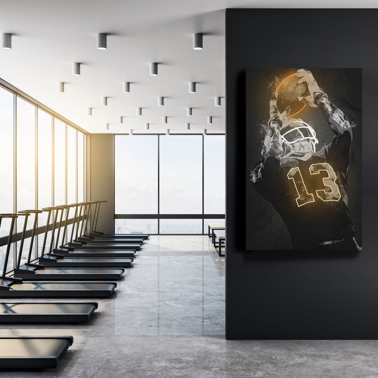 Michael Thomas Graffiti Neon New Orleans Saints NFL Poster Canvas Print Kids Wall Art Man Cave Gift Home Decor