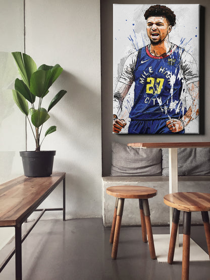 Jamal Murray Poster Denver Nuggets Basketball Hand Made Posters Canvas Print Wall Art Home Decor