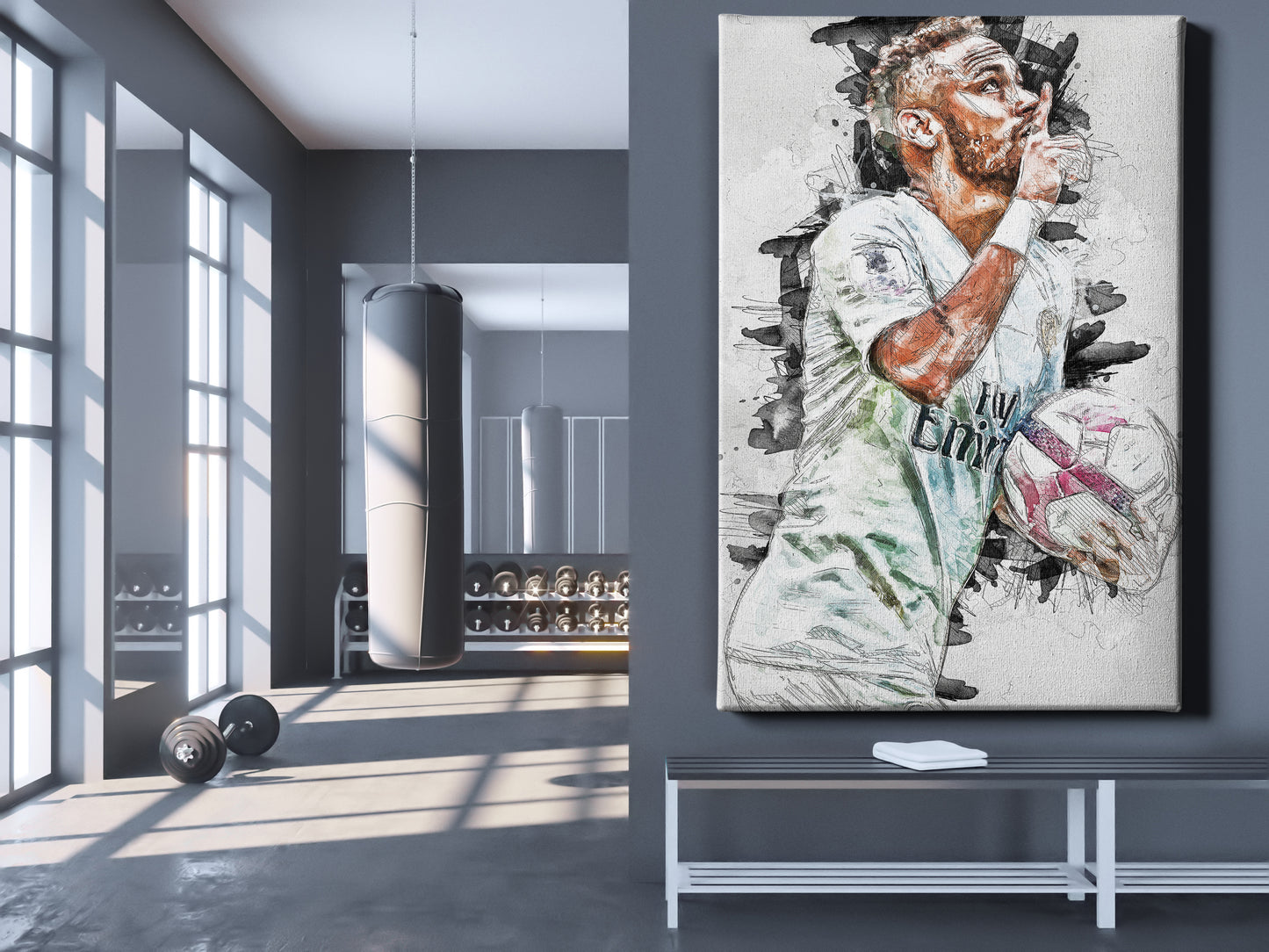 Neymar Poster Paris Saint Germain Soccer Painting Hand Made Posters Canvas Print Kids Wall Art Man Cave Gift Home Decor