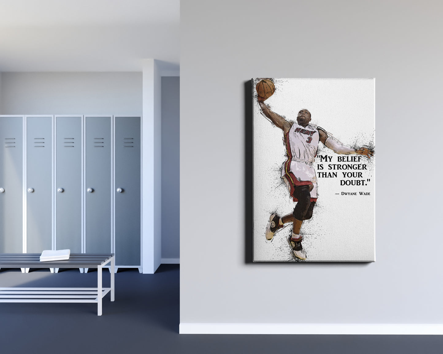 Dwyane Wade Poster Miami Heat Quote Basketball Hand Made Posters Canvas Print Wall Art Home Decor