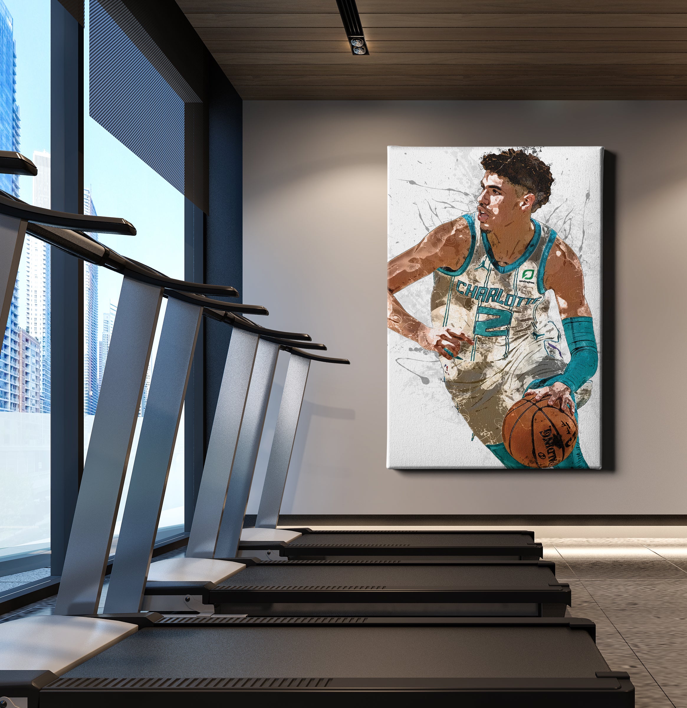 NBA LaMelo Ball Hornets Basketball Original Acrylic Painting Art