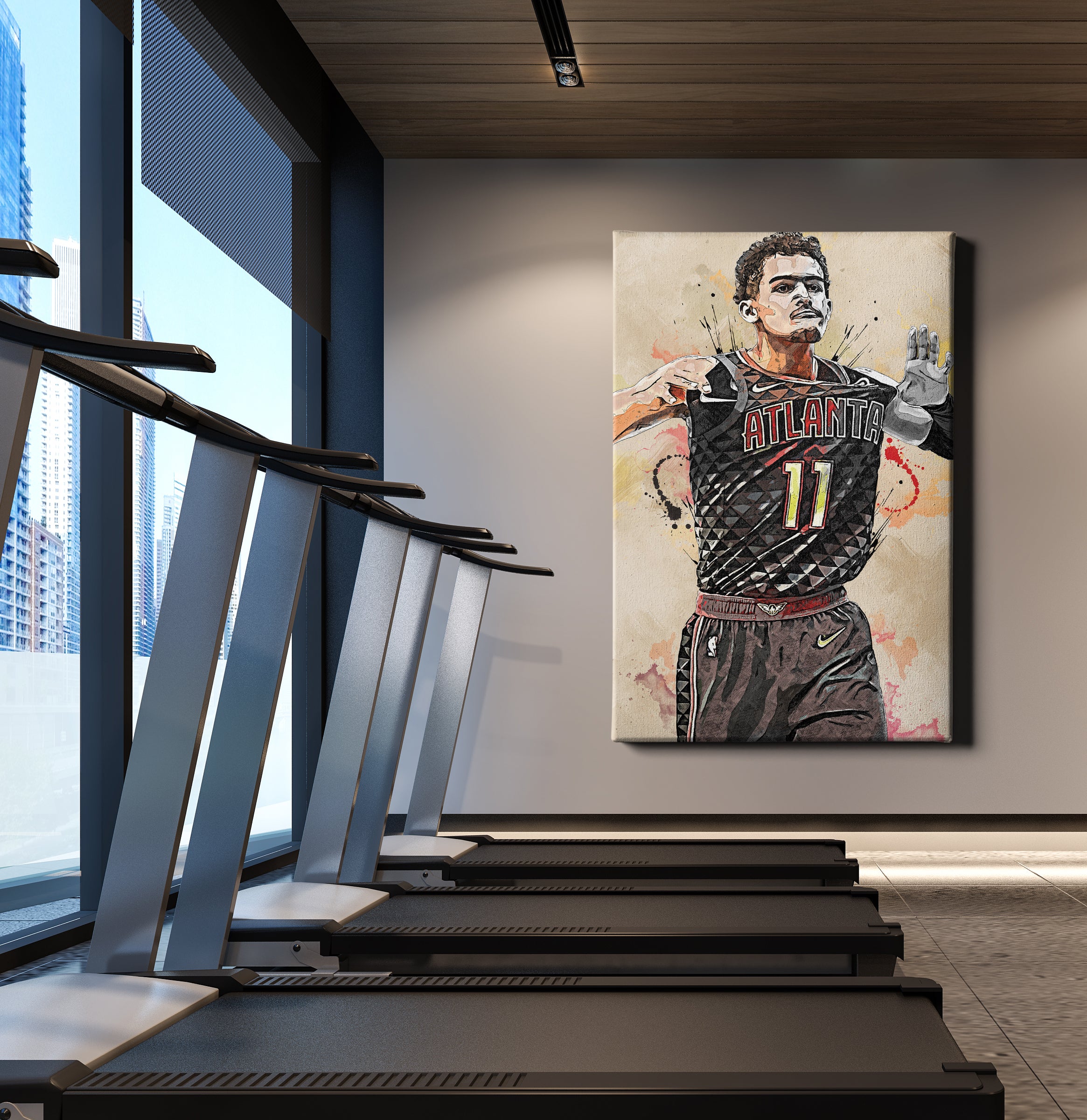 Trae Young Poster Painting Atlanta Hawks Basketball Hand Made Posters  Canvas Print Wall Kids Art Man Cave Gift Home Decor