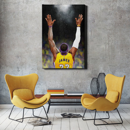 LeBron James Poster Los Angeles Lakers Championship Basketball Painting  Hand Made Posters Canvas Print Kids Wall Art Man Cave Gift Home Decor