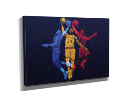 Lebron James Poster Lakers Cavaliers Heat Basketball Hand Made Poster Canvas Print Wall Art Home Decor
