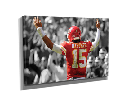 Patrick Mahomes Touchdown Celebration Poster Kansas City Chiefs Football Hand Made Posters Canvas Print Wall Art Home Decor