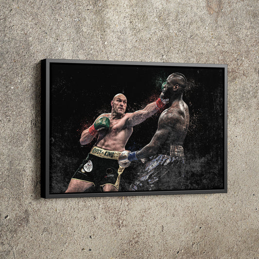 Tyson Fury Deontay Wilder Poster Boxing Hand Made Posters Canvas Print Wall Art Home Man Cave Gift Decor