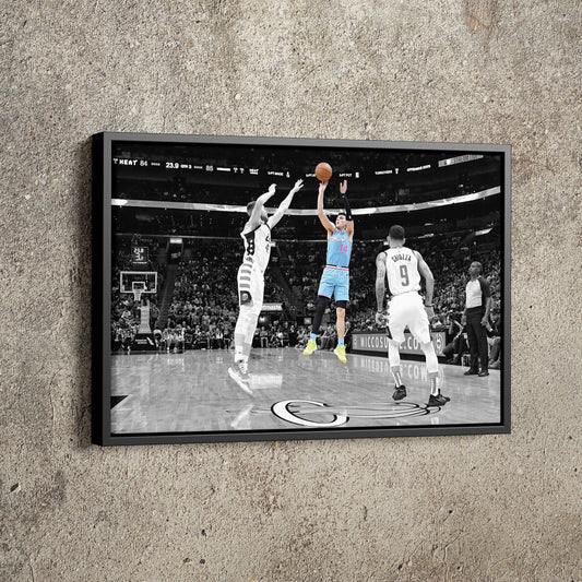 Tyler Herro Clutch vs Wizards Poster Miami Heat Basketball Hand Made Posters Canvas Print Kids Wall Art Home Man Cave Gift Decor