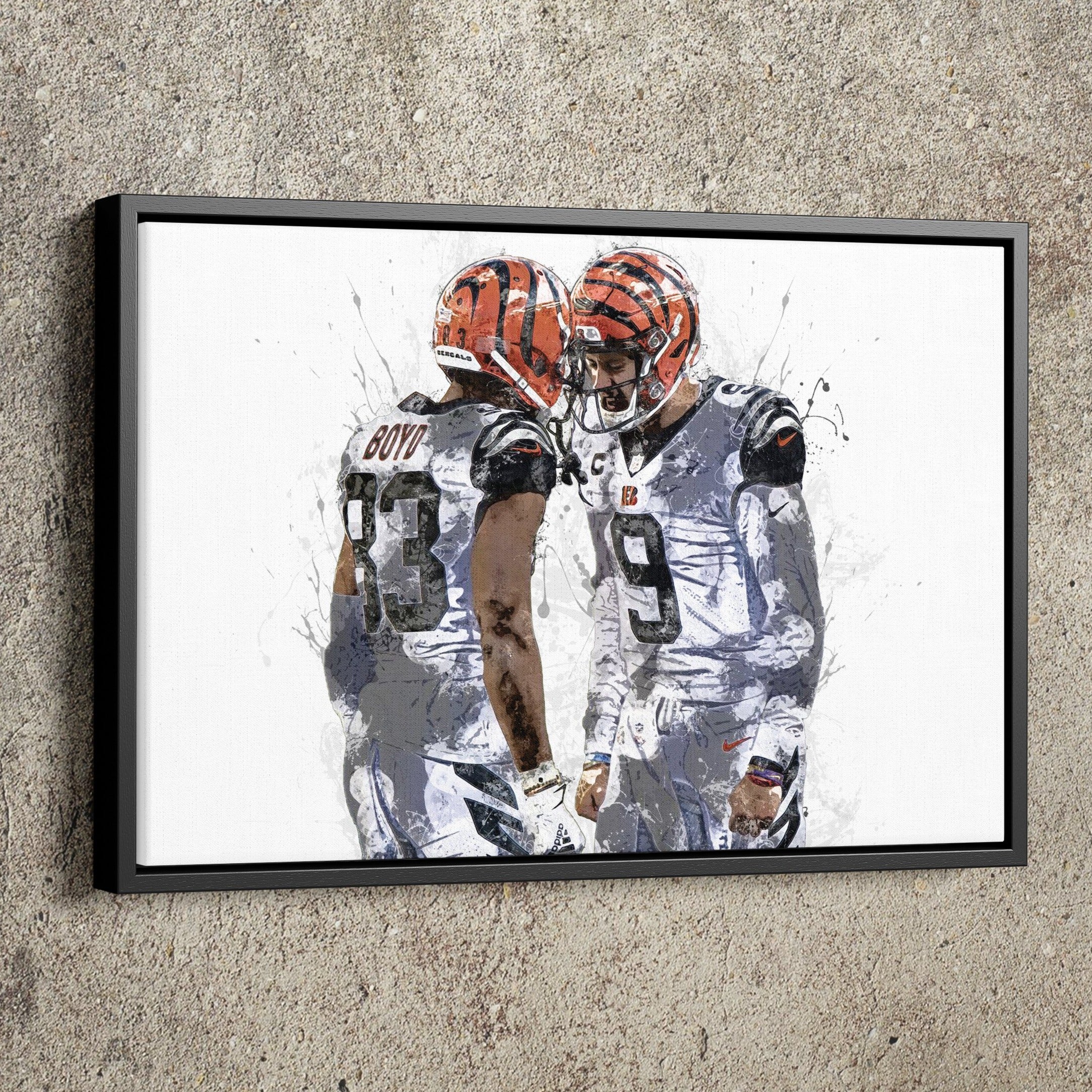 Joe Burrow Poster Cincinnati Bengals Canvas Wrap Wall Art 