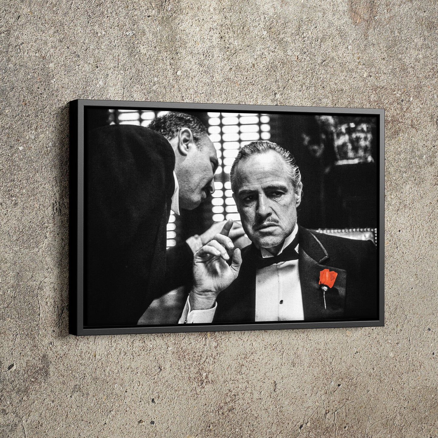 The Godfather Poster Black and White Don Vito Corleone  Hand Made Posters Canvas Print Wall Art Home Decor