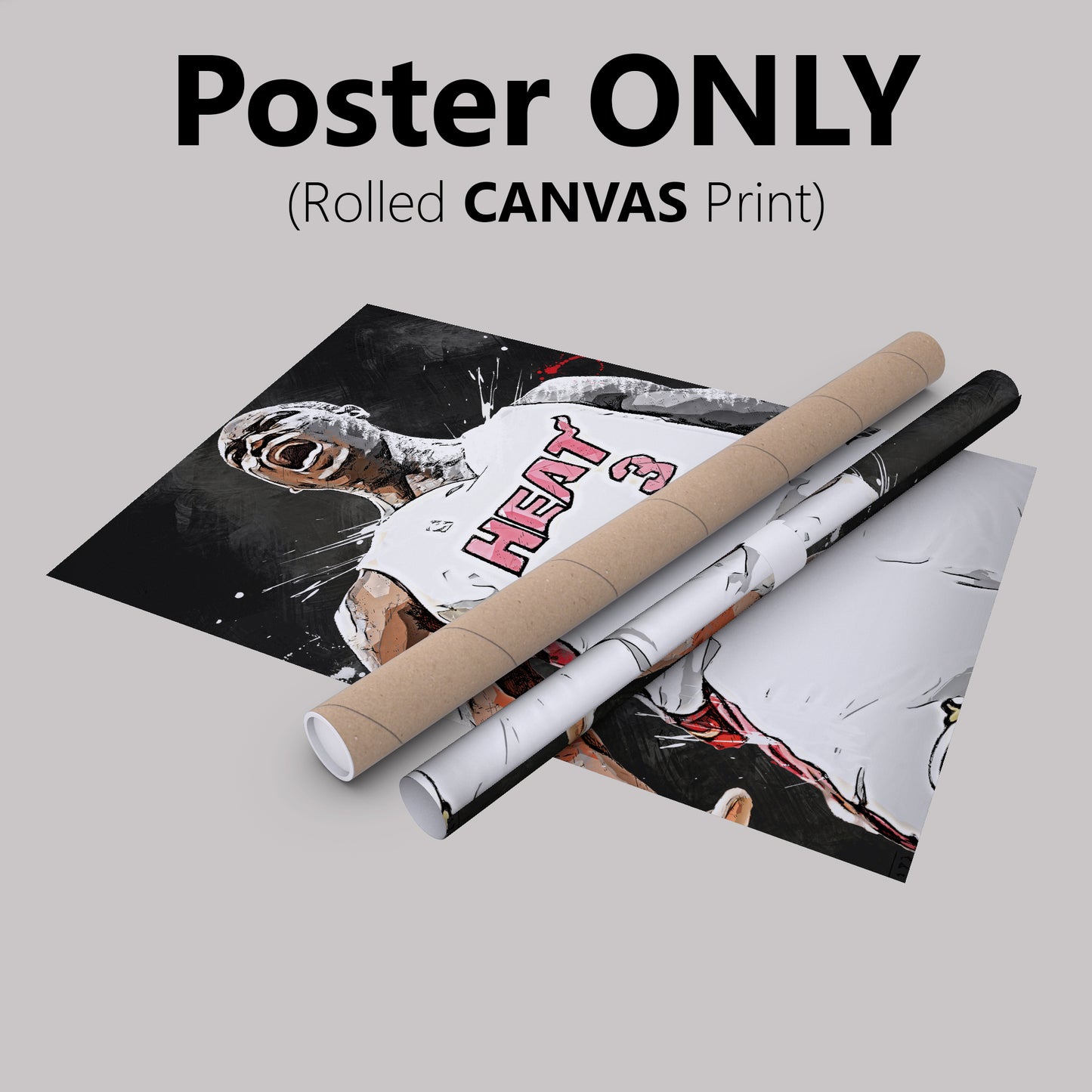 Dwyane Wade Poster Miami Heat Basketball Painting Hand Made Posters Canvas Print Kids Wall Art Man Cave Gift Home Decor