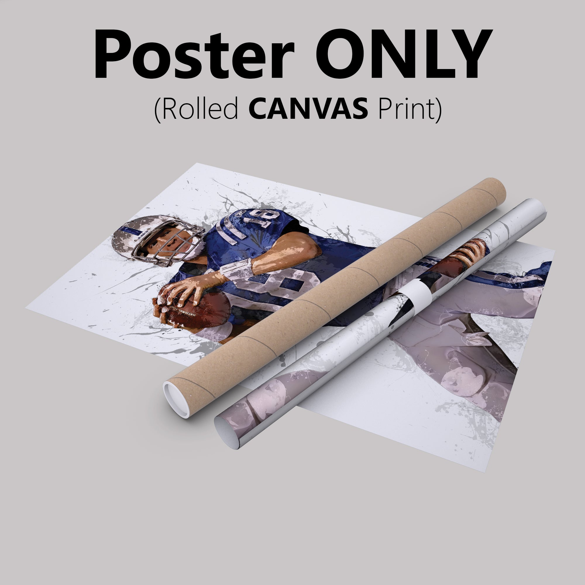 Rolled Canvas Print With Tube Mockup 