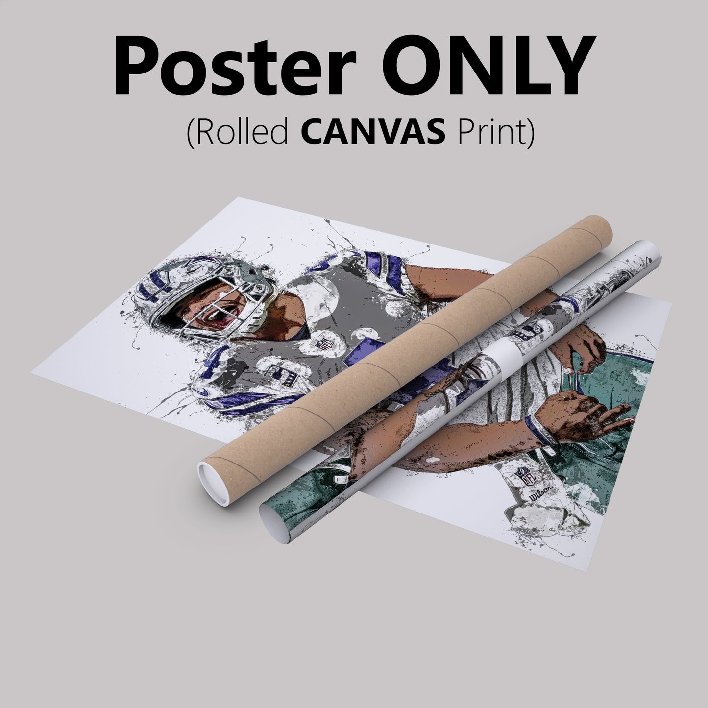 Dak Prescott Poster Dallas Cowboys Football Hand Made Posters Canvas Print Kids Wall Art Man Cave Gift Home Decor