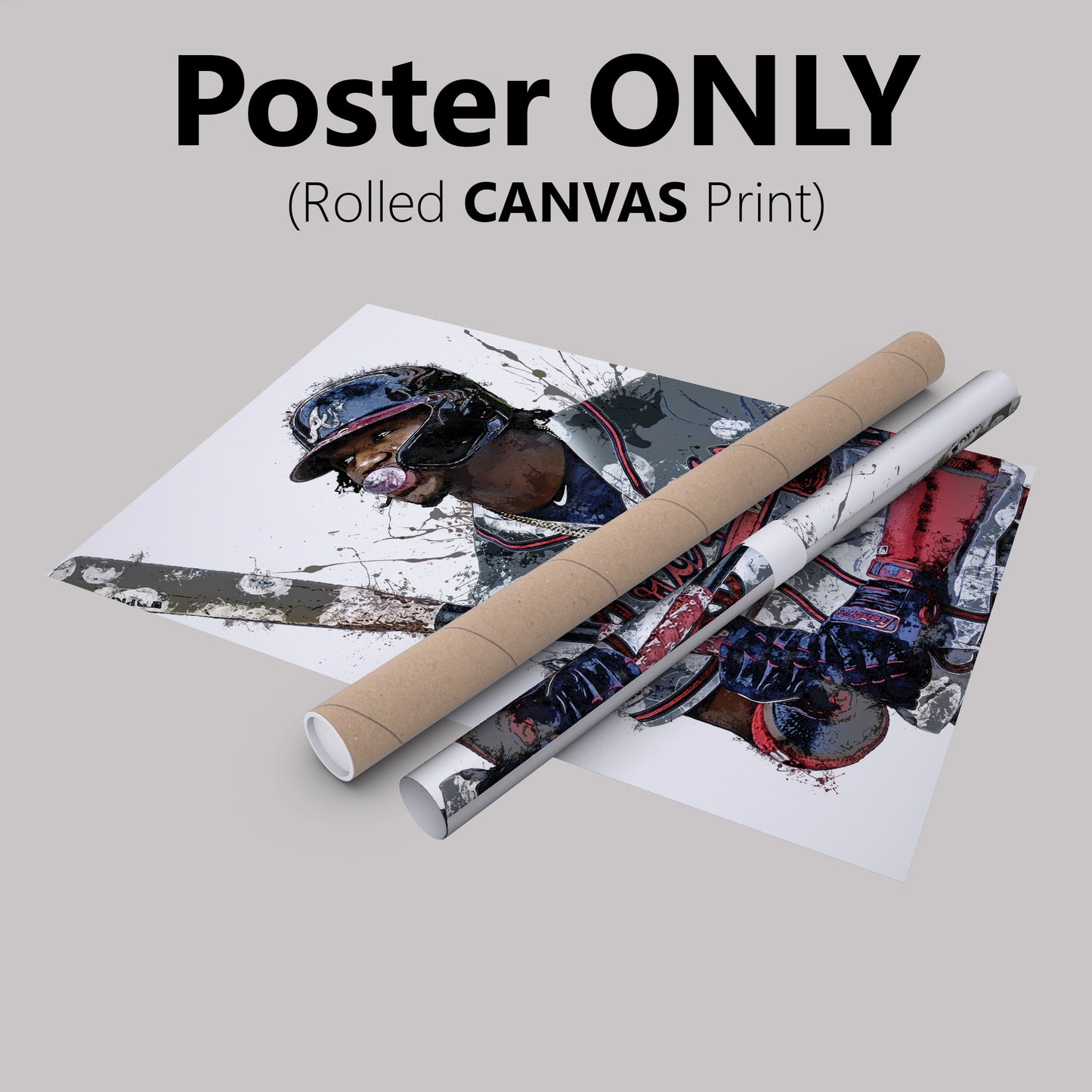 Ronald Acuna Jr. Poster Atlanta Braves Baseball Hand Made Posters Canvas Print Kids Wall Art Home Man Cave Gift Decor