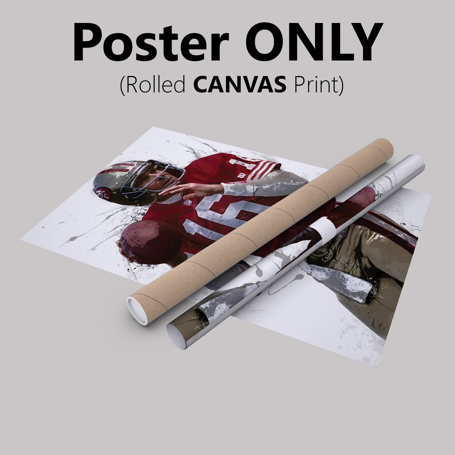 Joe Montana Poster San Francisco 49ers Football Painting Hand Made Posters Canvas Print Wall Art Man Cave Gift Home Kids Decor